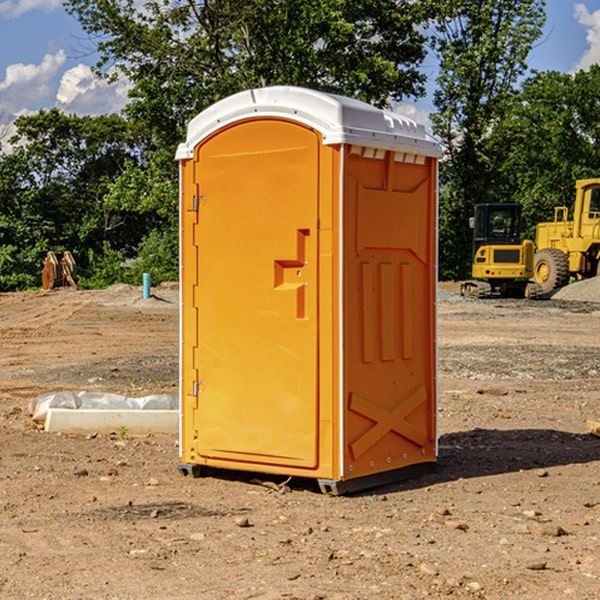 can i customize the exterior of the porta potties with my event logo or branding in Clark County Kansas